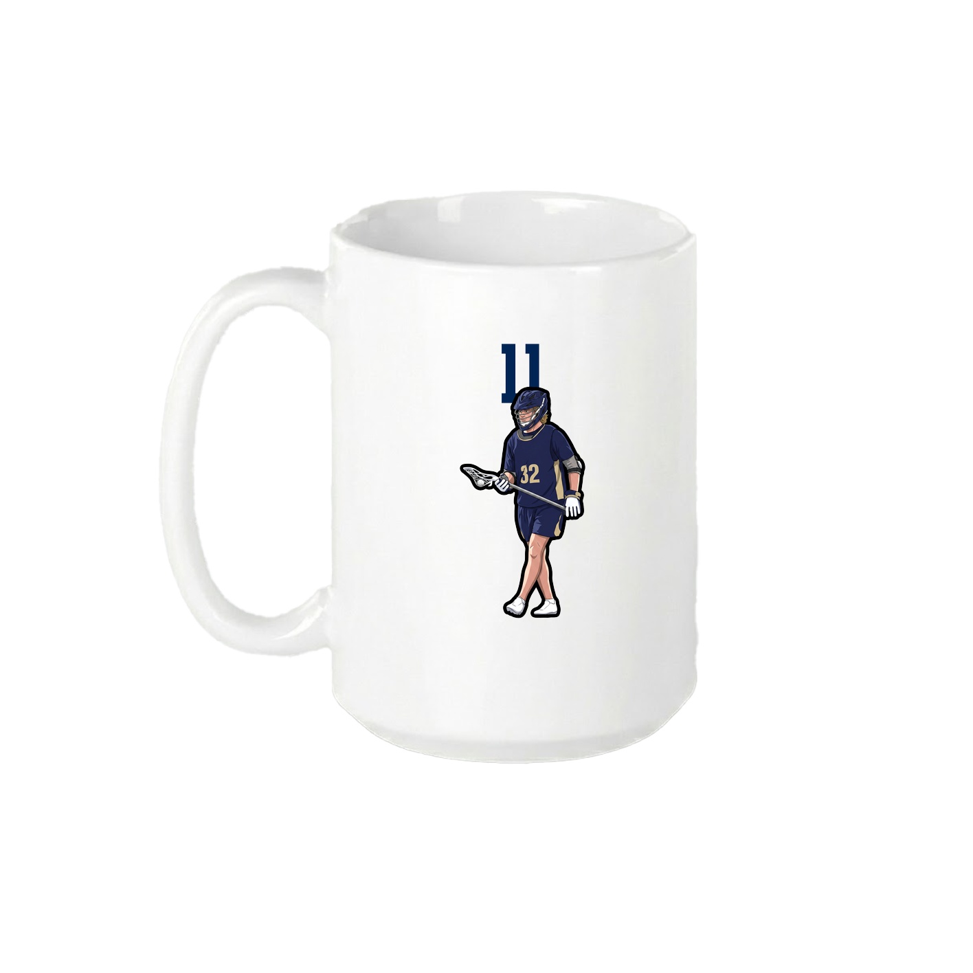 15oz Coffee Mug — Number Top in White