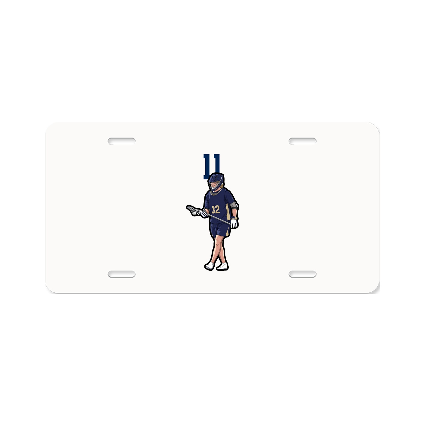 License Plate — Number Top in Classic