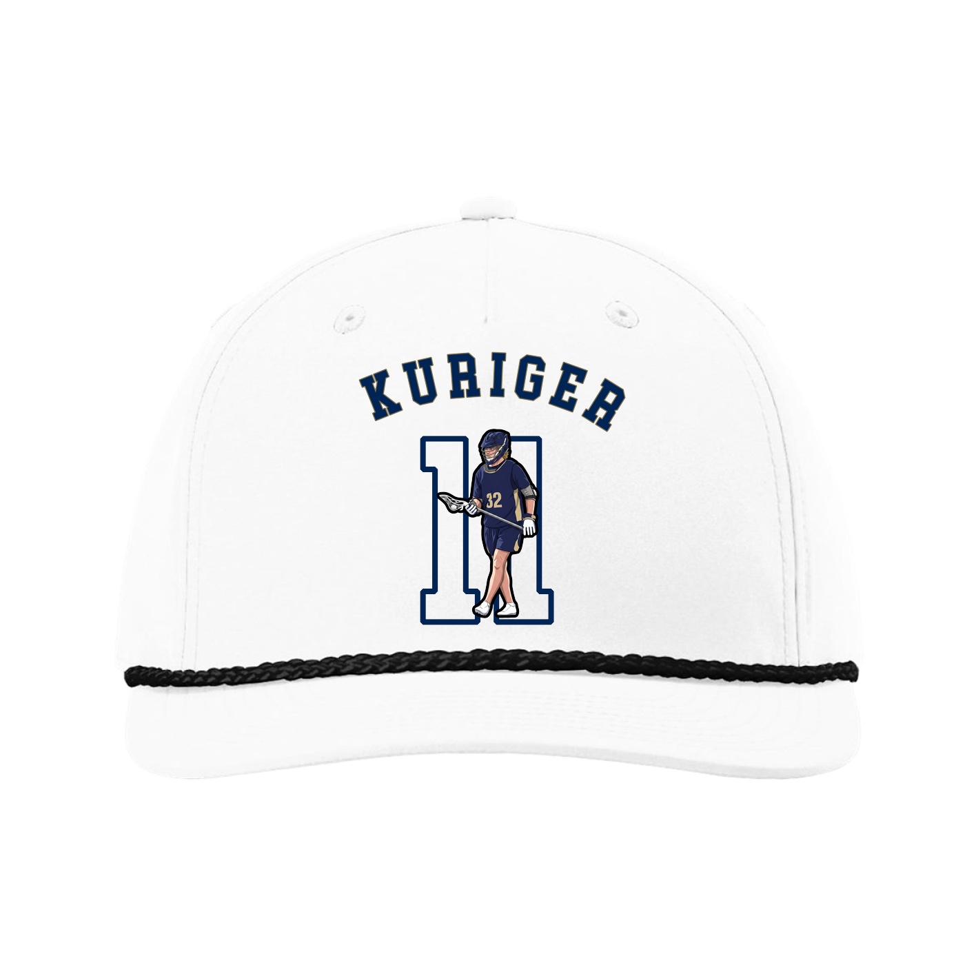Five-Panel Classic Rope Cap — Shirsey Arch in White