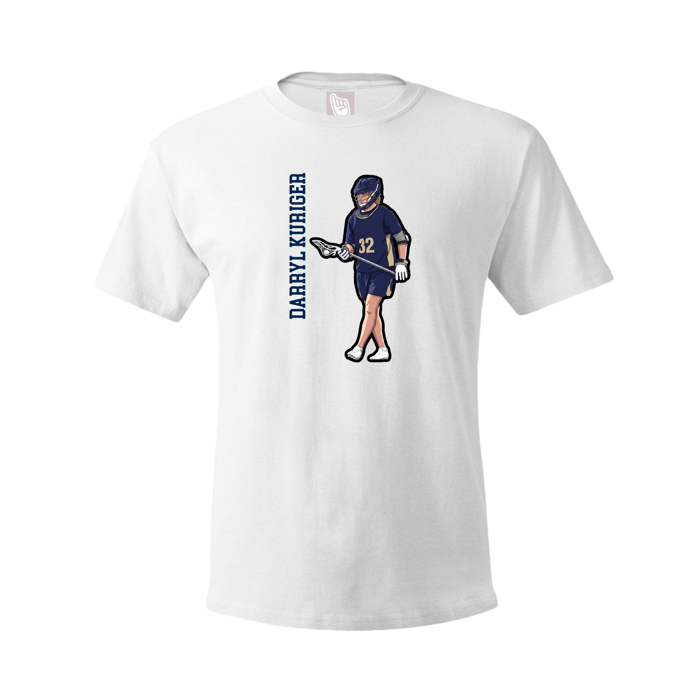 Tee — Name Vertical in White