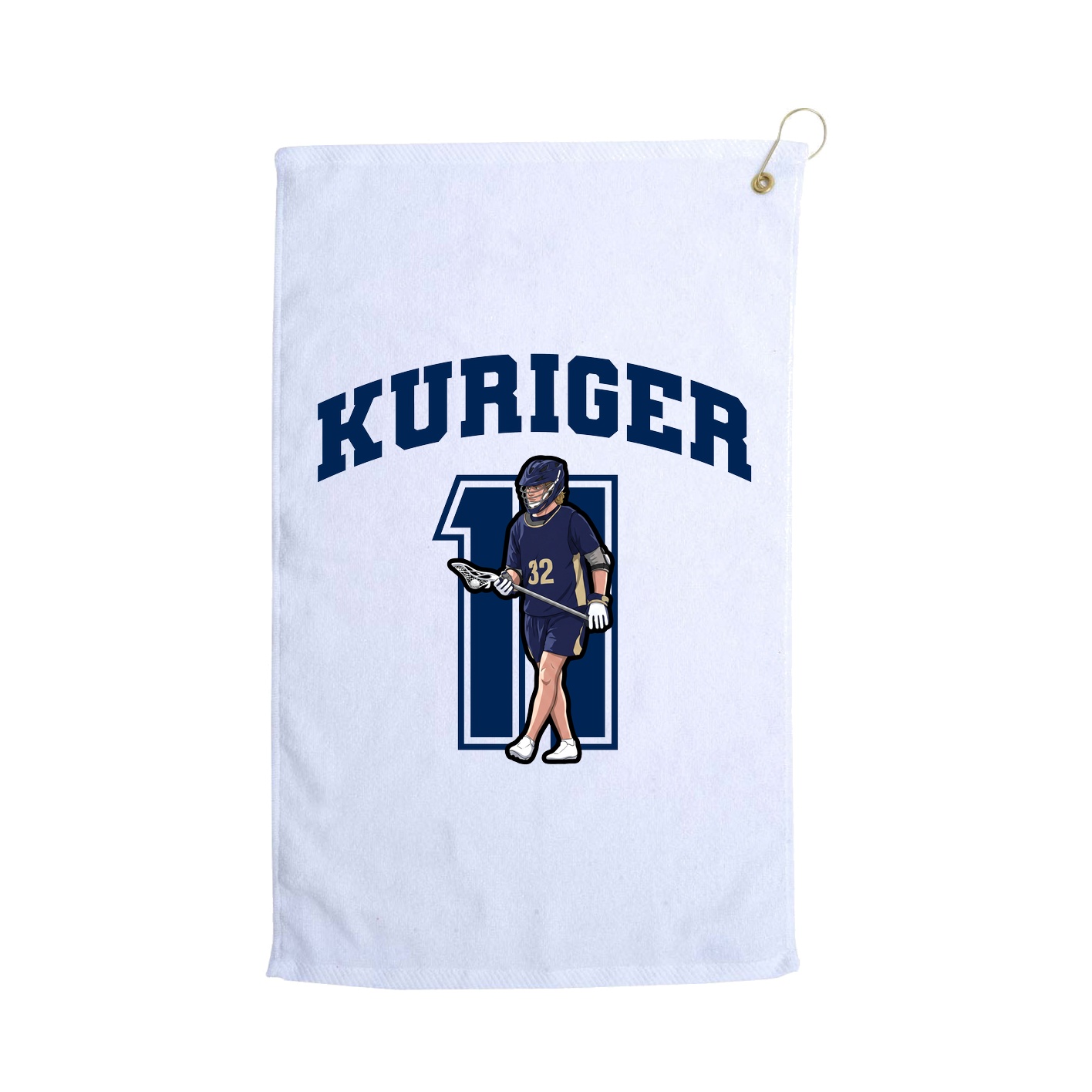 Golf Towel — Number in White