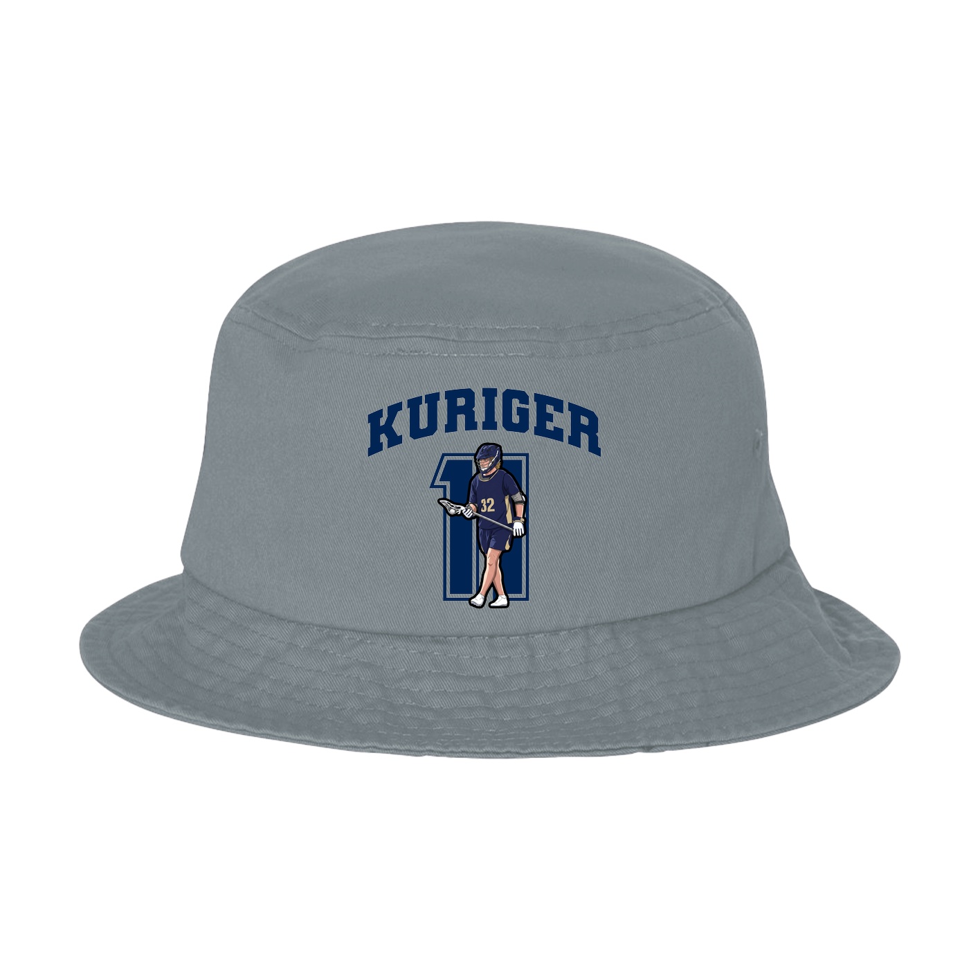 Bucket Cap — Number in Grey