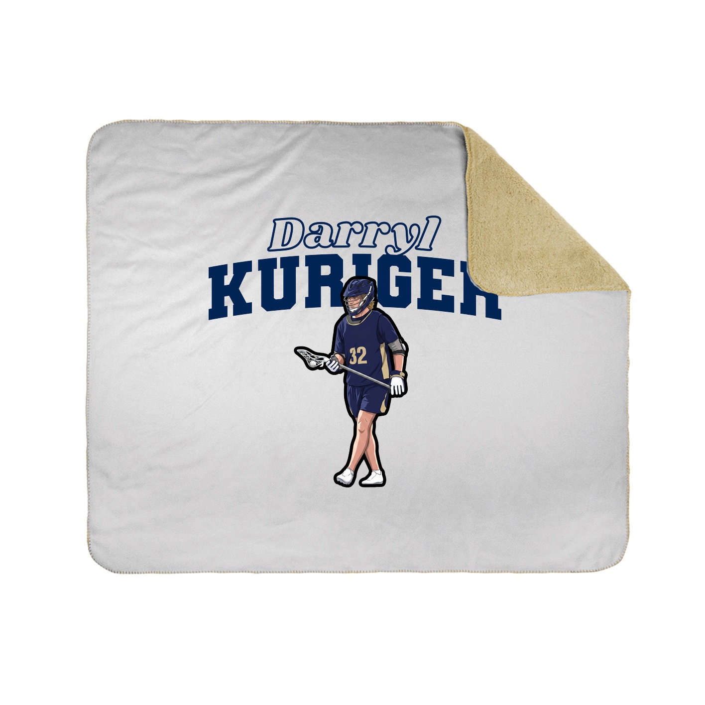 Throw Blanket — Name Arch in White