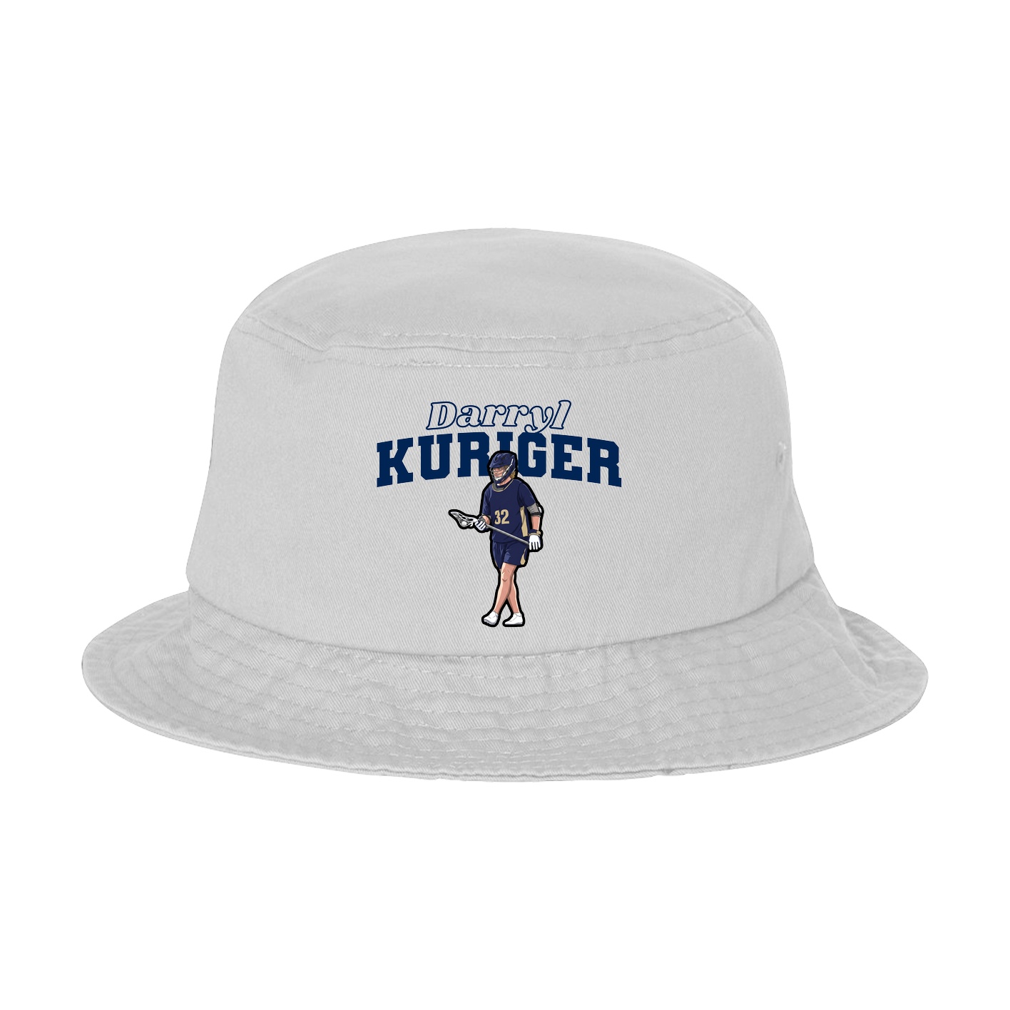 Bucket Cap — Name Arch in White