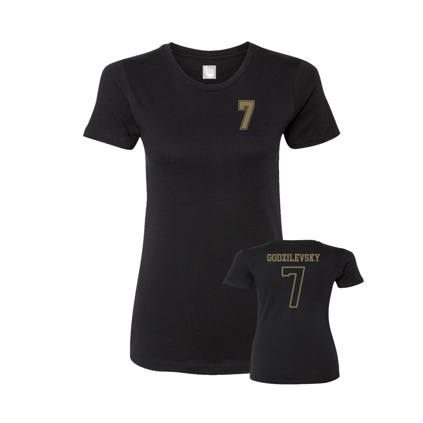 Womens Tee — Chest Back in Black