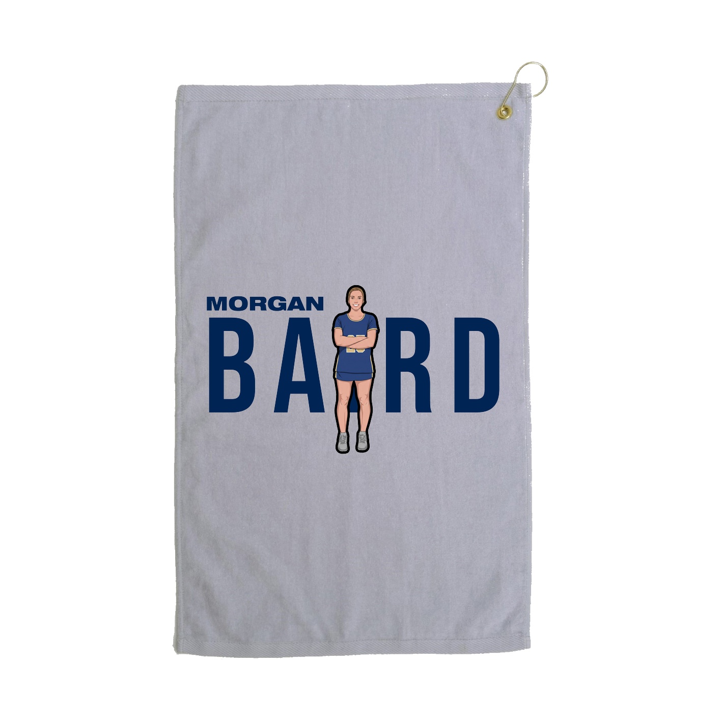 Golf Towel — Player Name in Grey