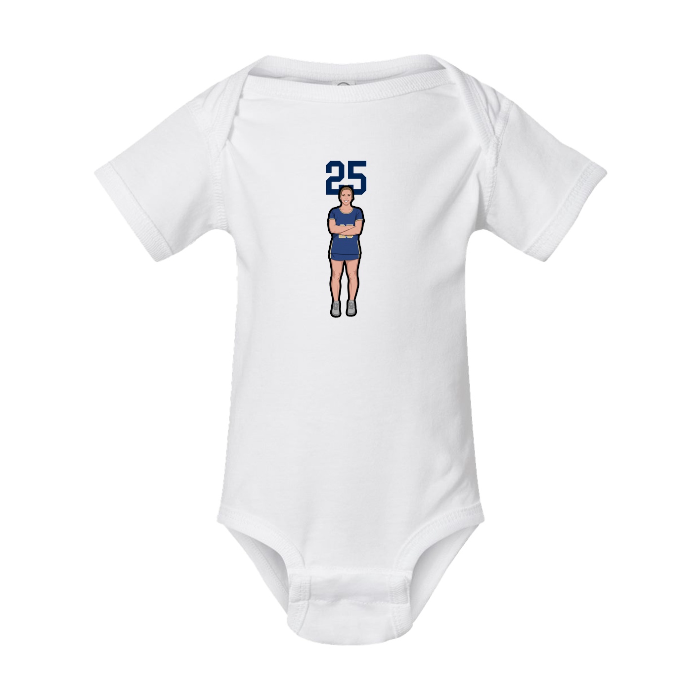 Baby Onesie — Number Top in White