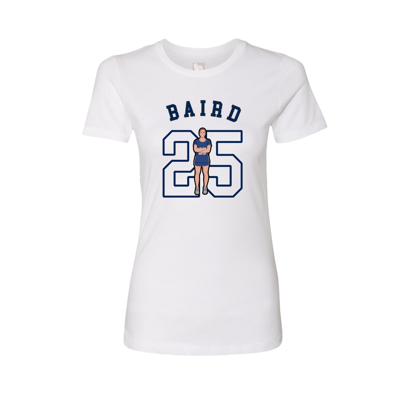 Fitted Women's Tee — Shirsey Arch in White