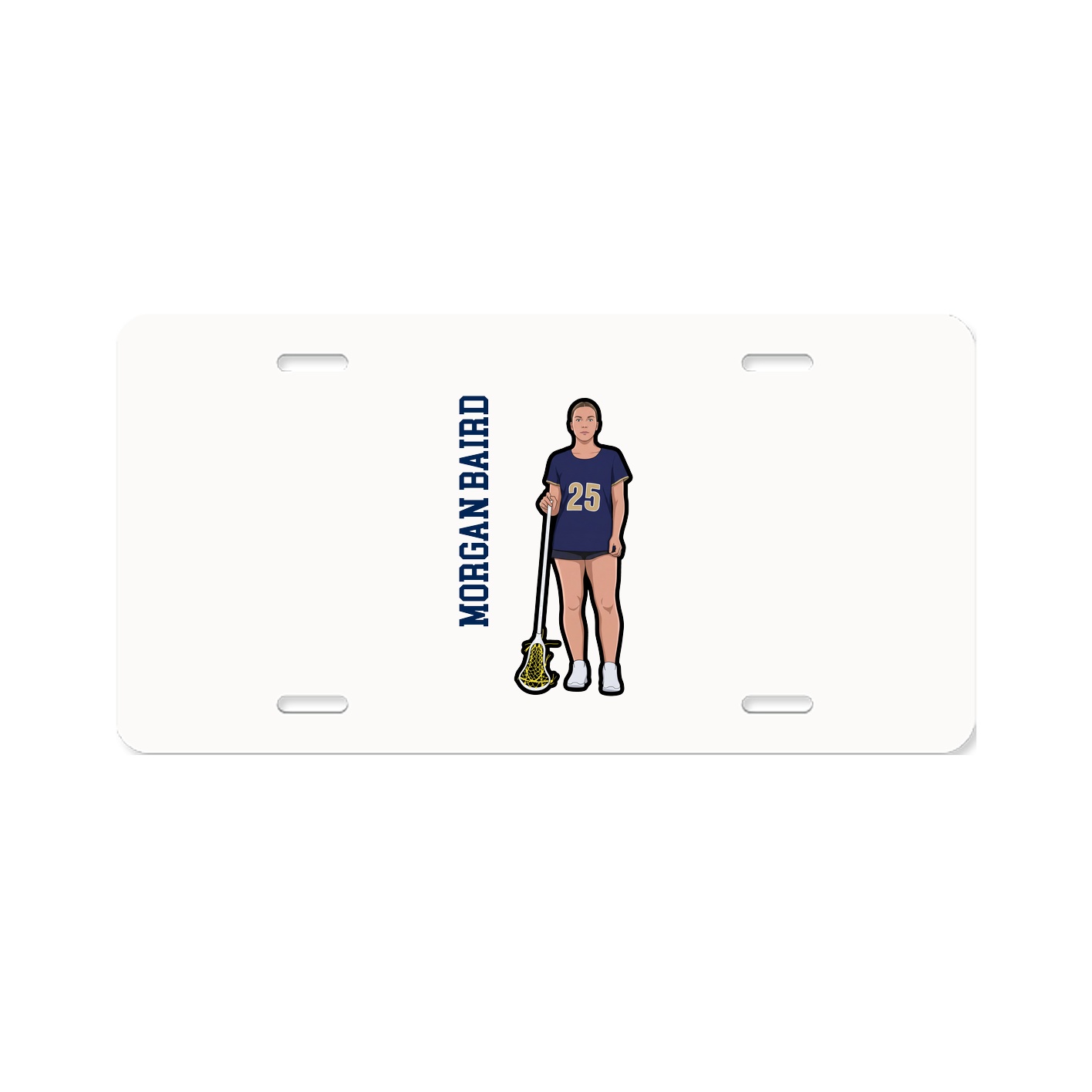 License Plate — Name Vertical in Classic
