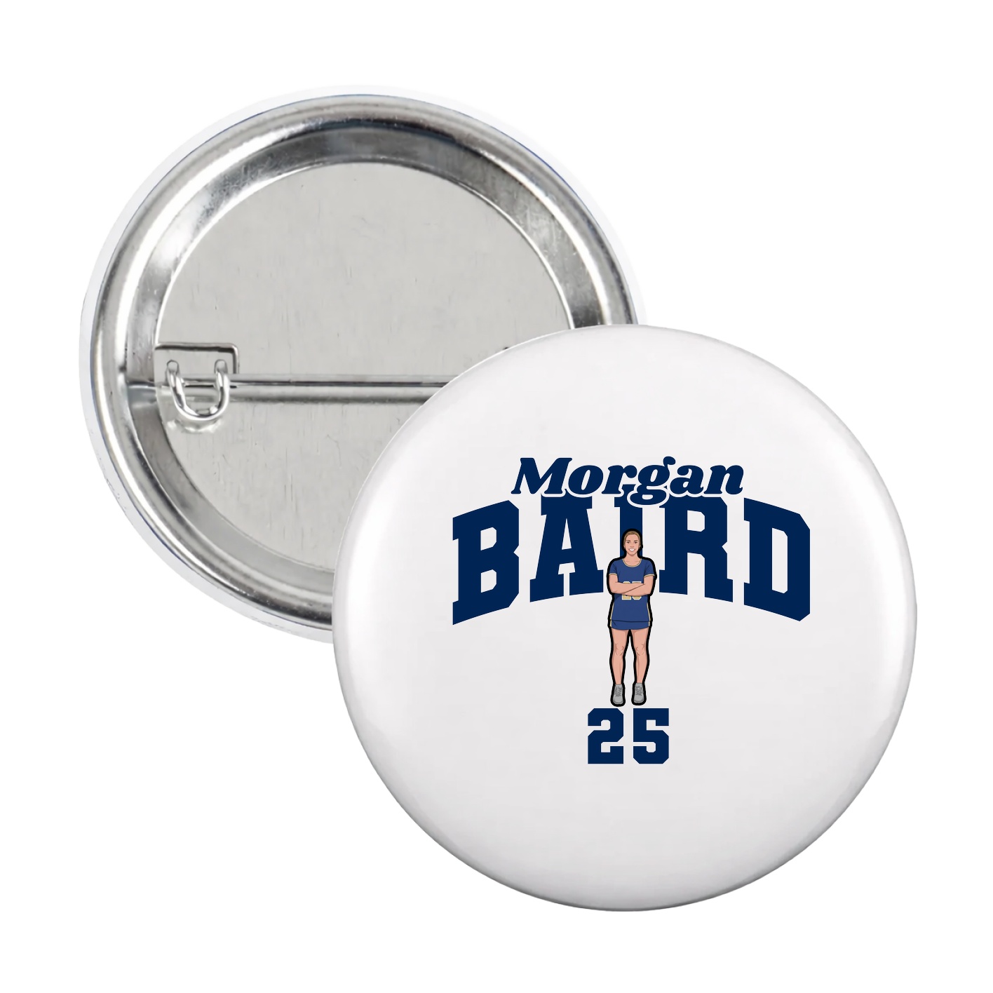 Game Day Button — Signature Arch in White