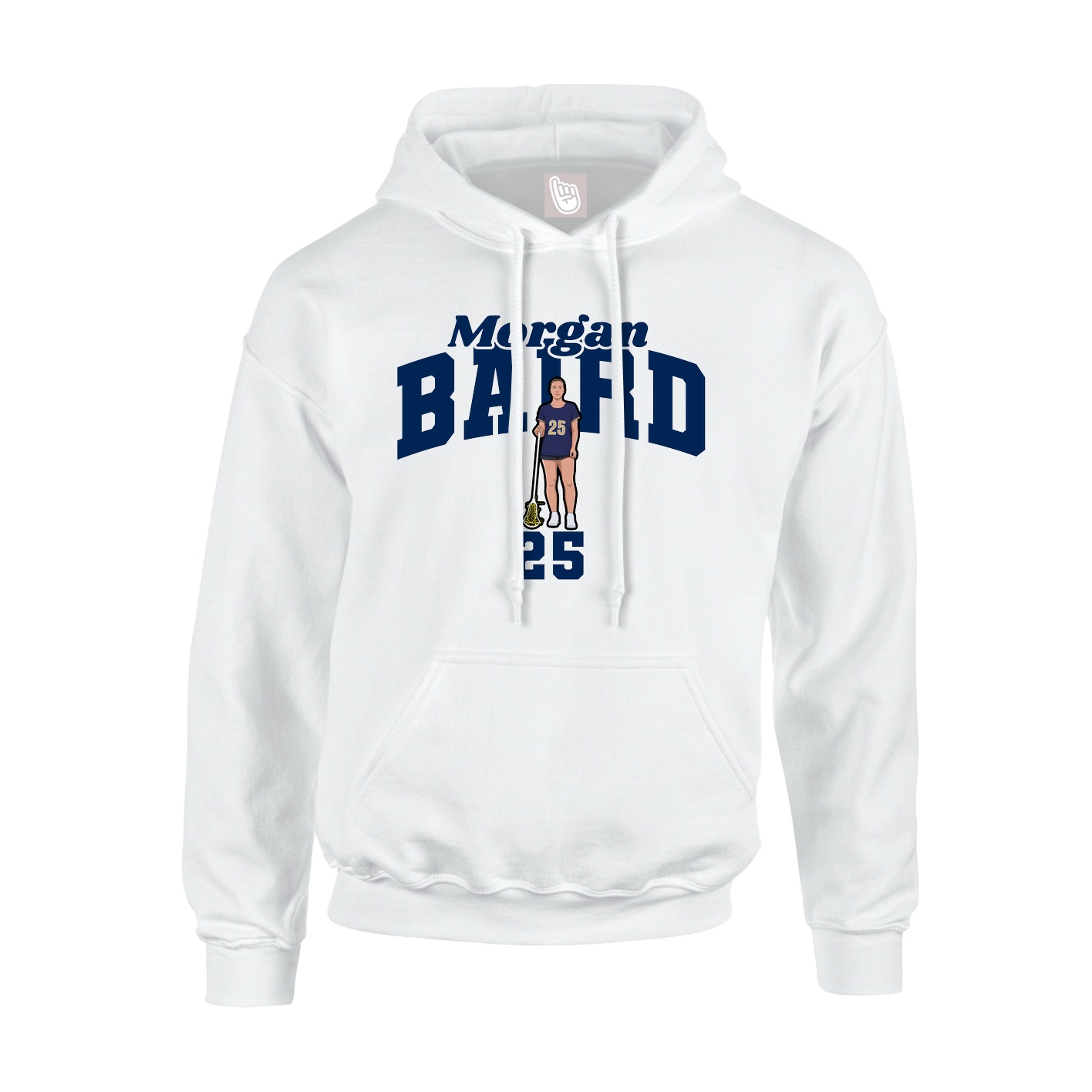 Hoodie — Signature Arch in White