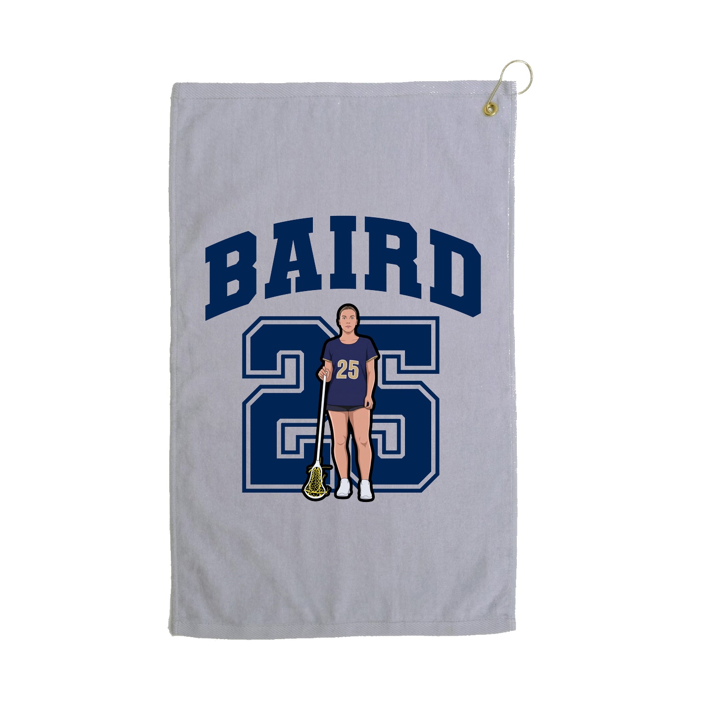 Golf Towel — Number in Grey