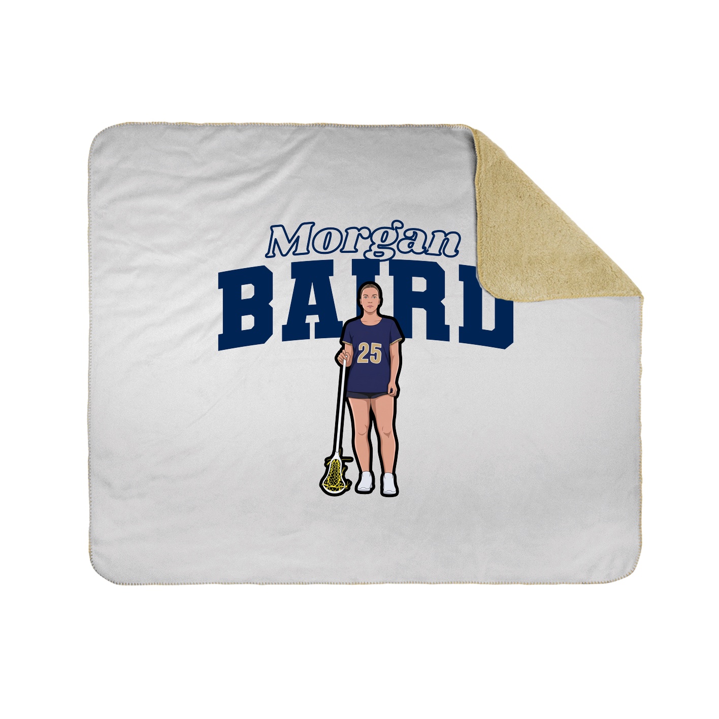 Throw Blanket — Name Arch in White