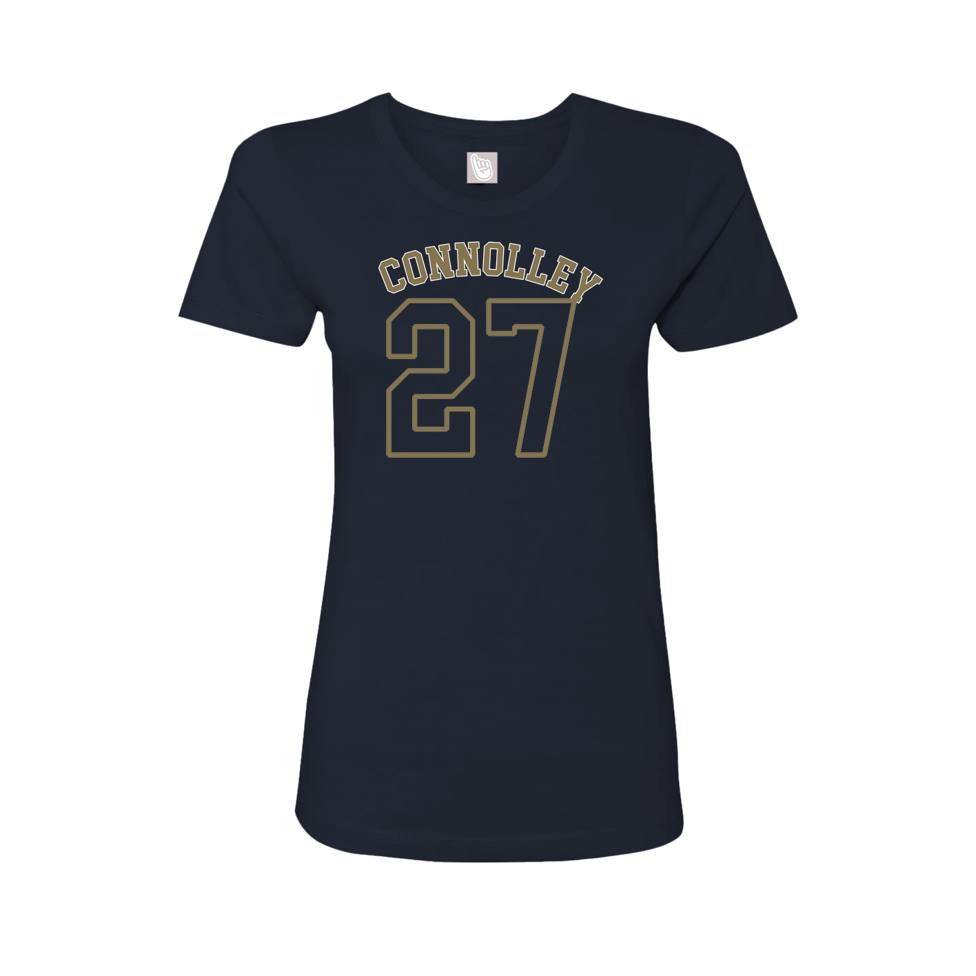 Fitted Women's Tee — Shirsey Arch in Navy