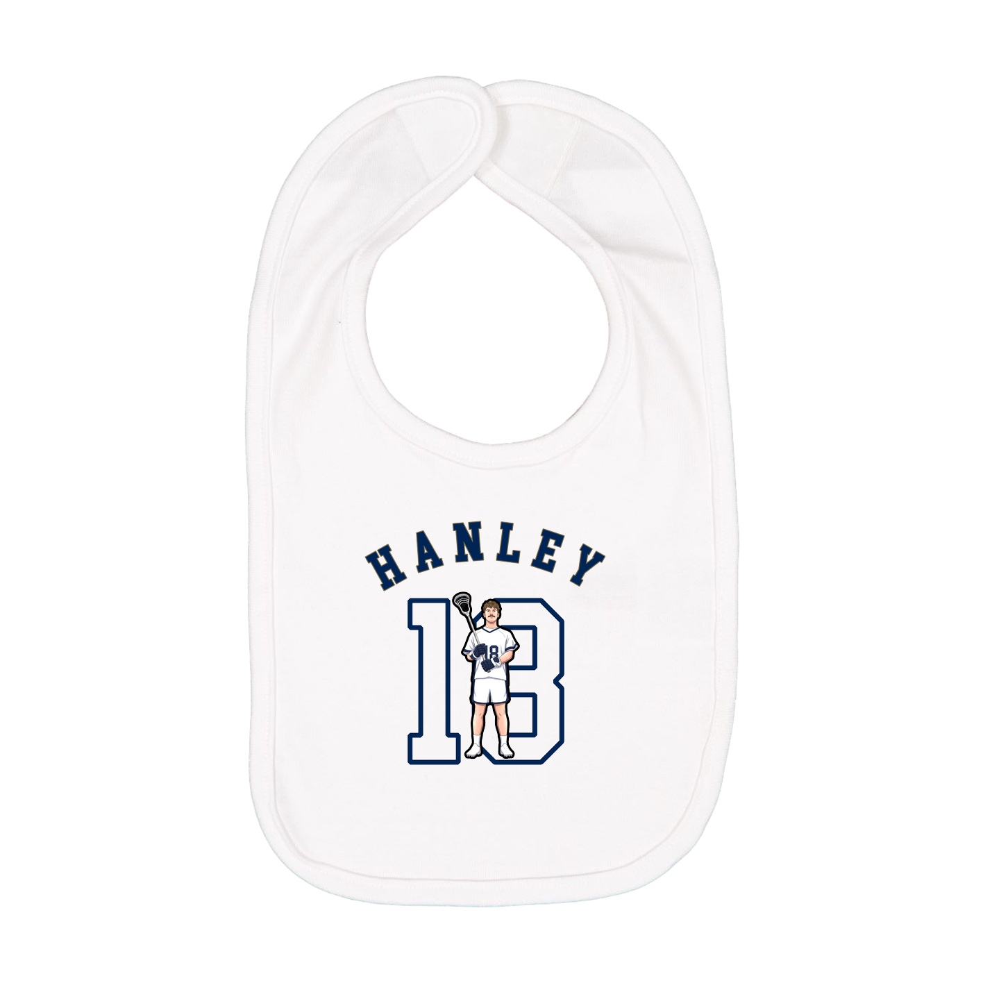 Infant Bib — Shirsey Arch in White