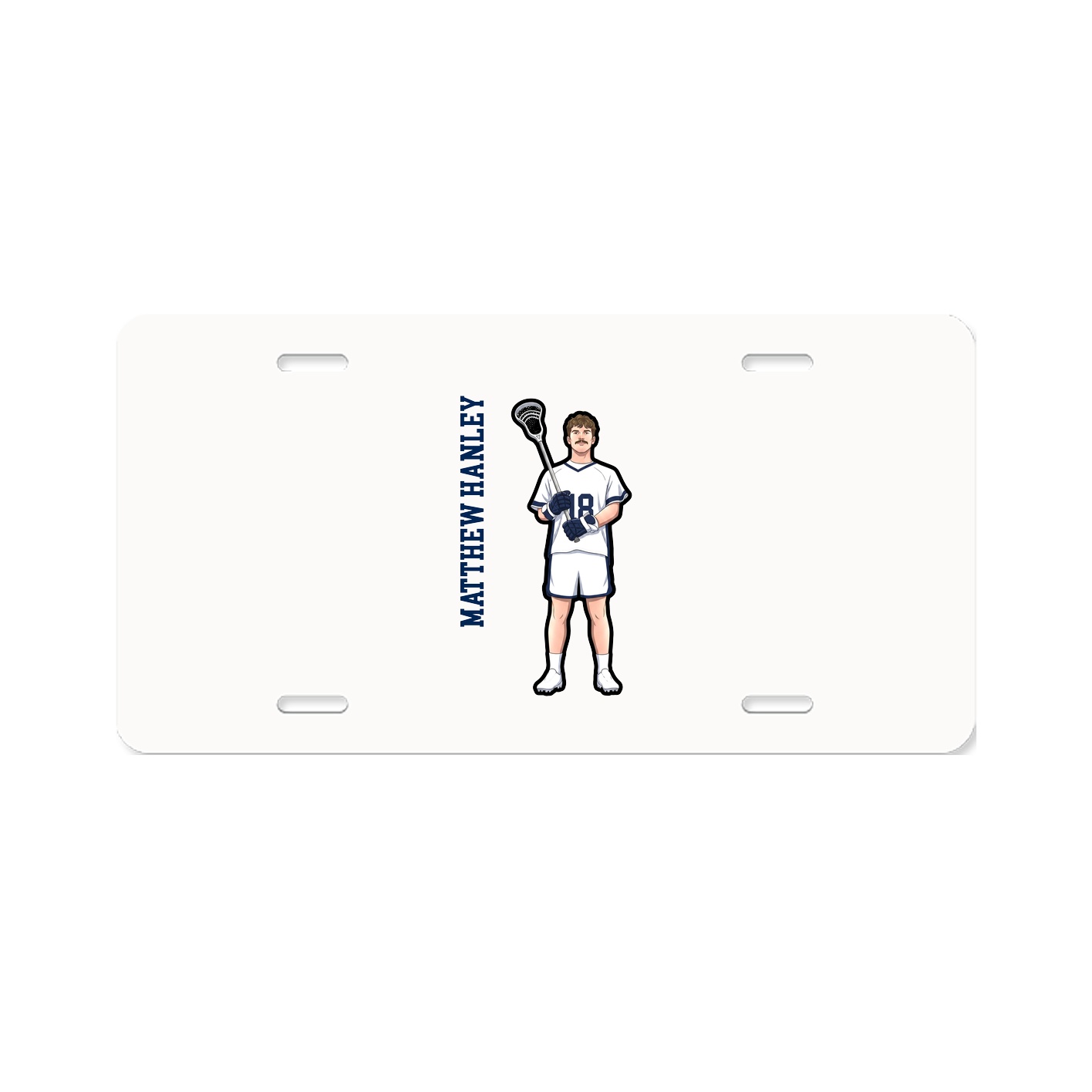 License Plate — Name Vertical in Classic