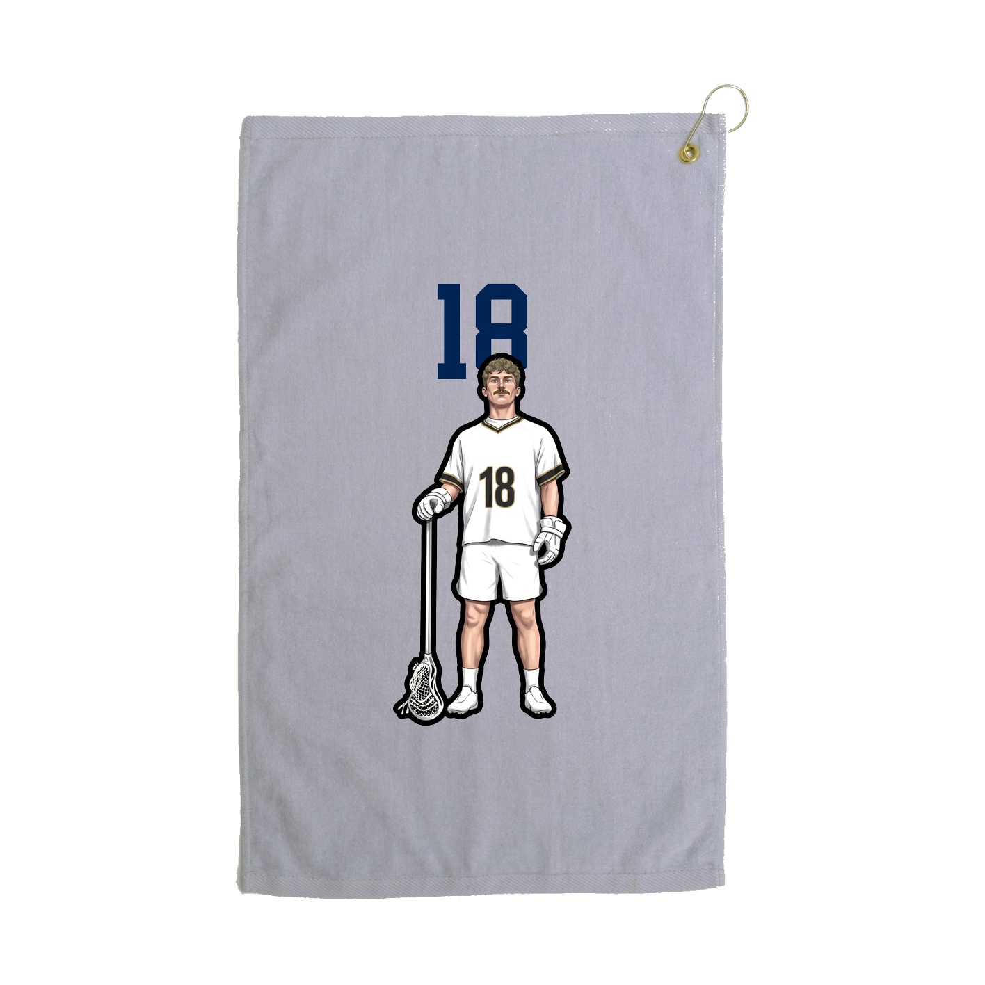Golf Towel — Number Top in Grey
