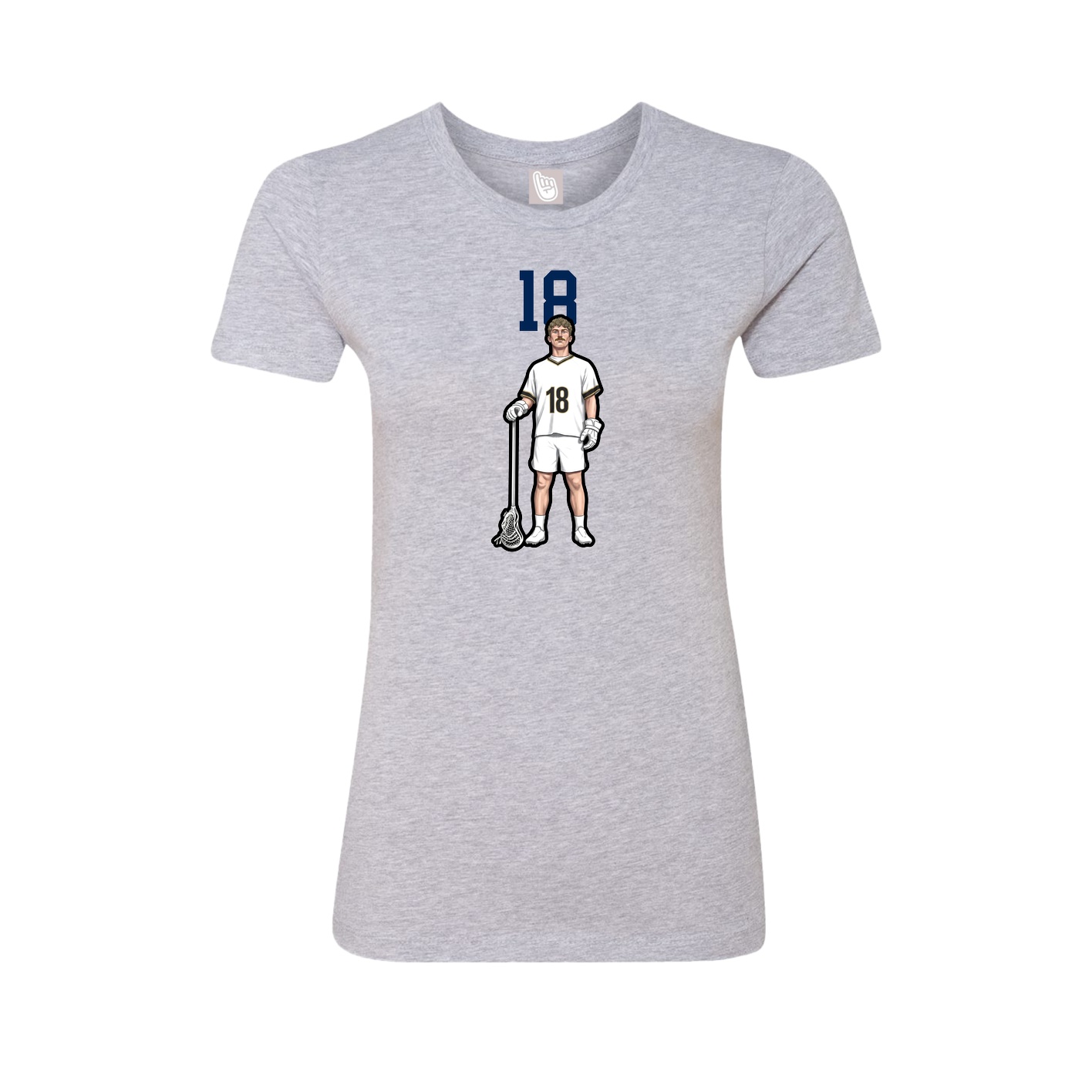 Womens Tee — Number Top in Grey