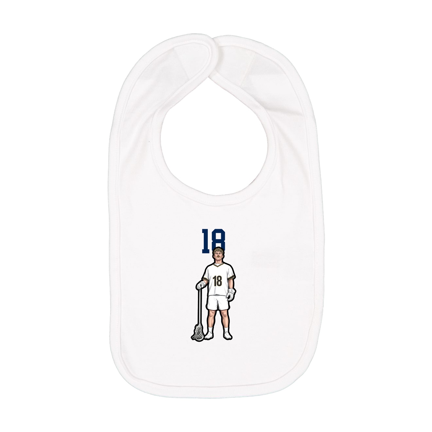 Infant Bib — Number Top in White
