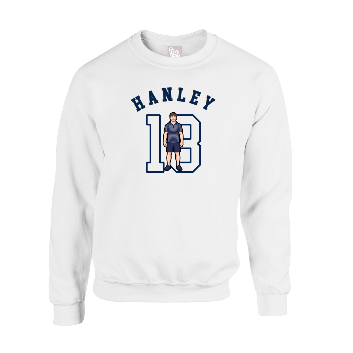 Fleece Crew — Shirsey Arch in White