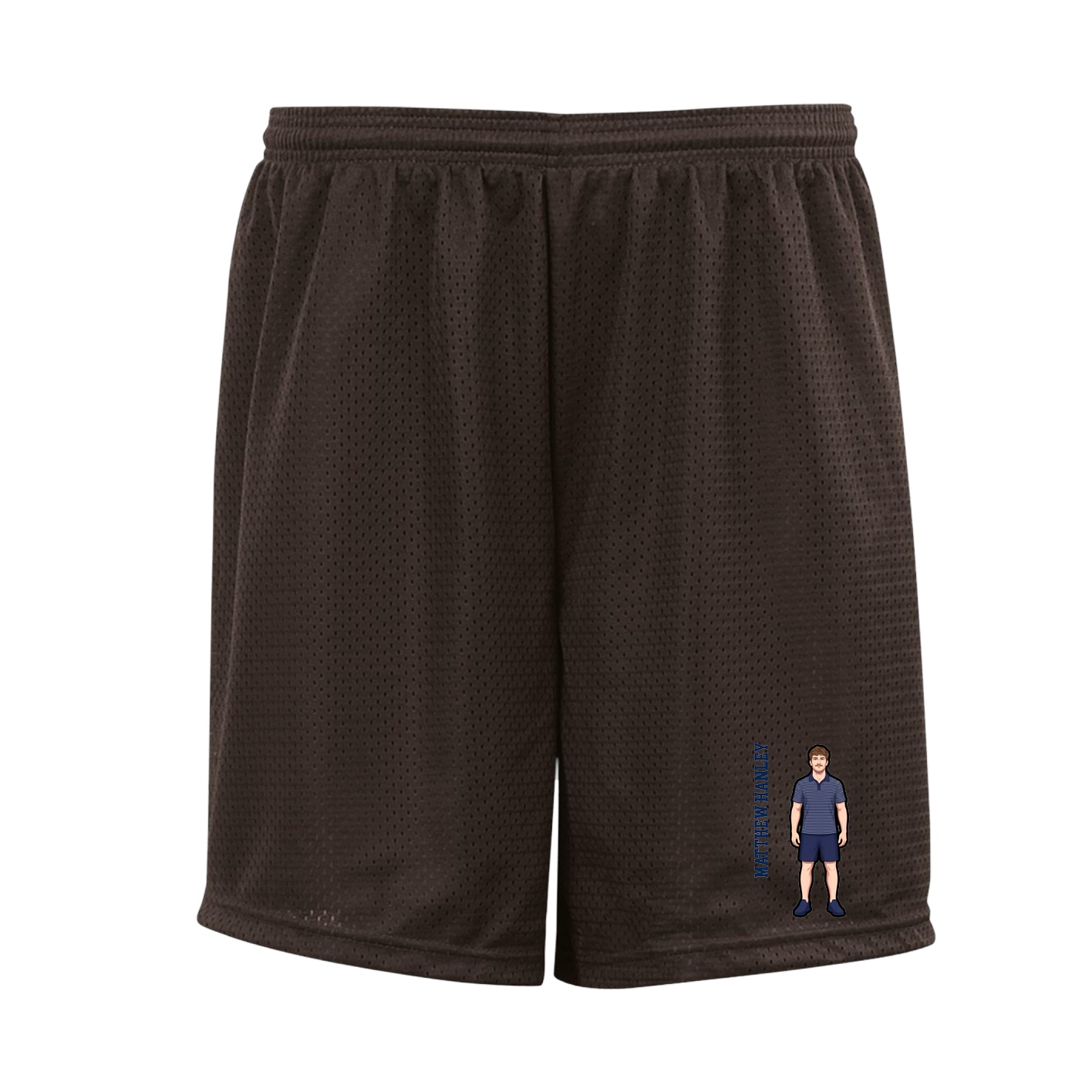 Shorts — Name Vertical in Brown