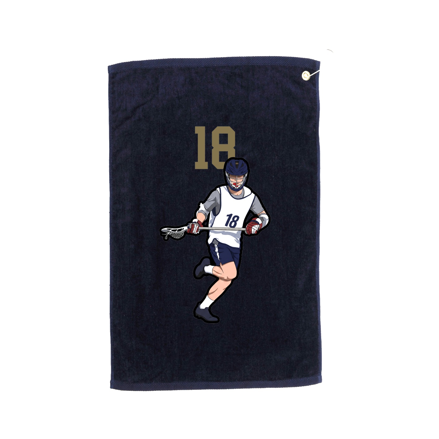 Golf Towel — Number Top in Navy