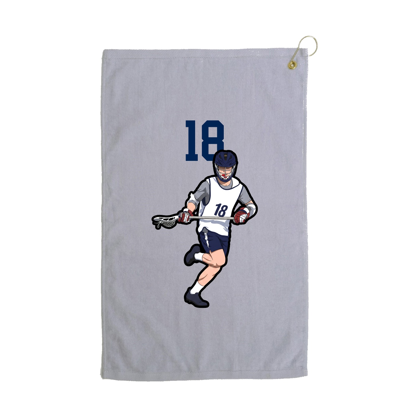 Golf Towel — Number Top in Grey
