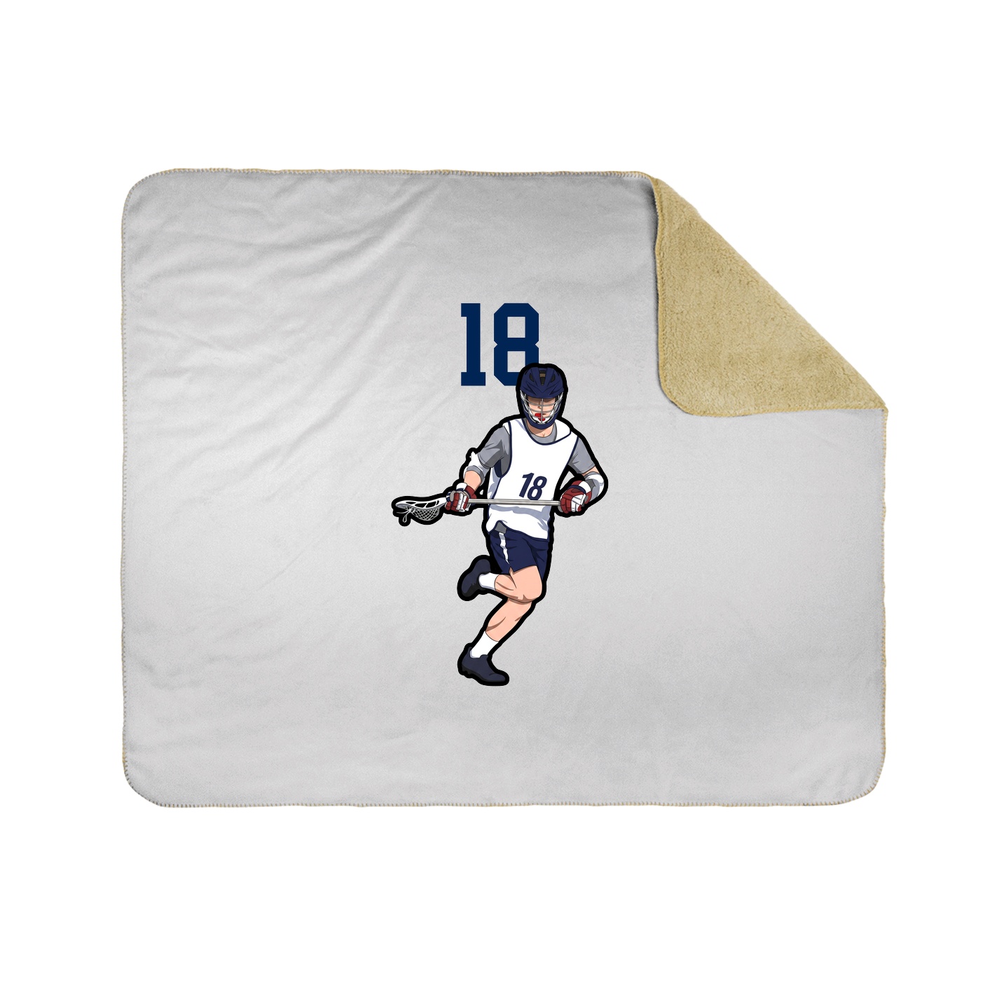 Throw Blanket — Number Top in White