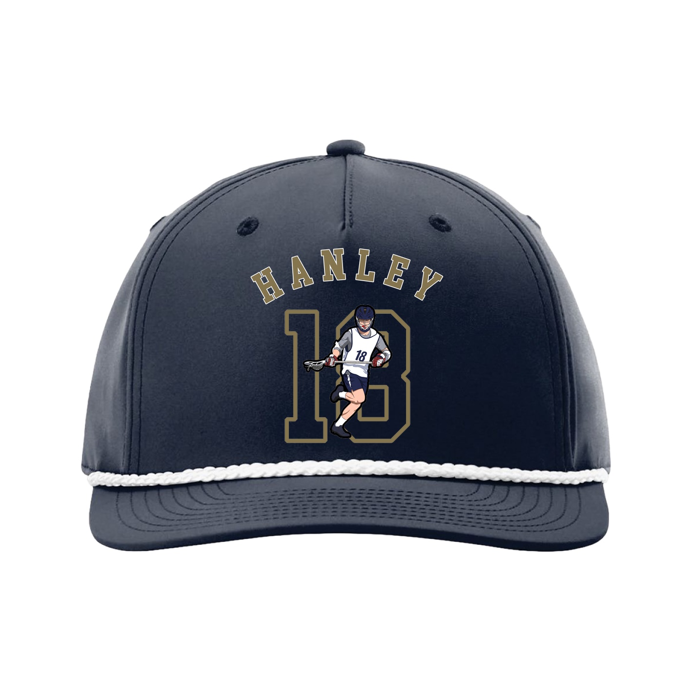 Five-Panel Classic Rope Cap — Shirsey Arch in Navy