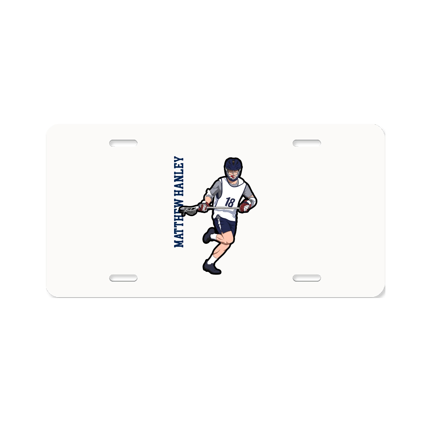 License Plate — Name Vertical in Classic