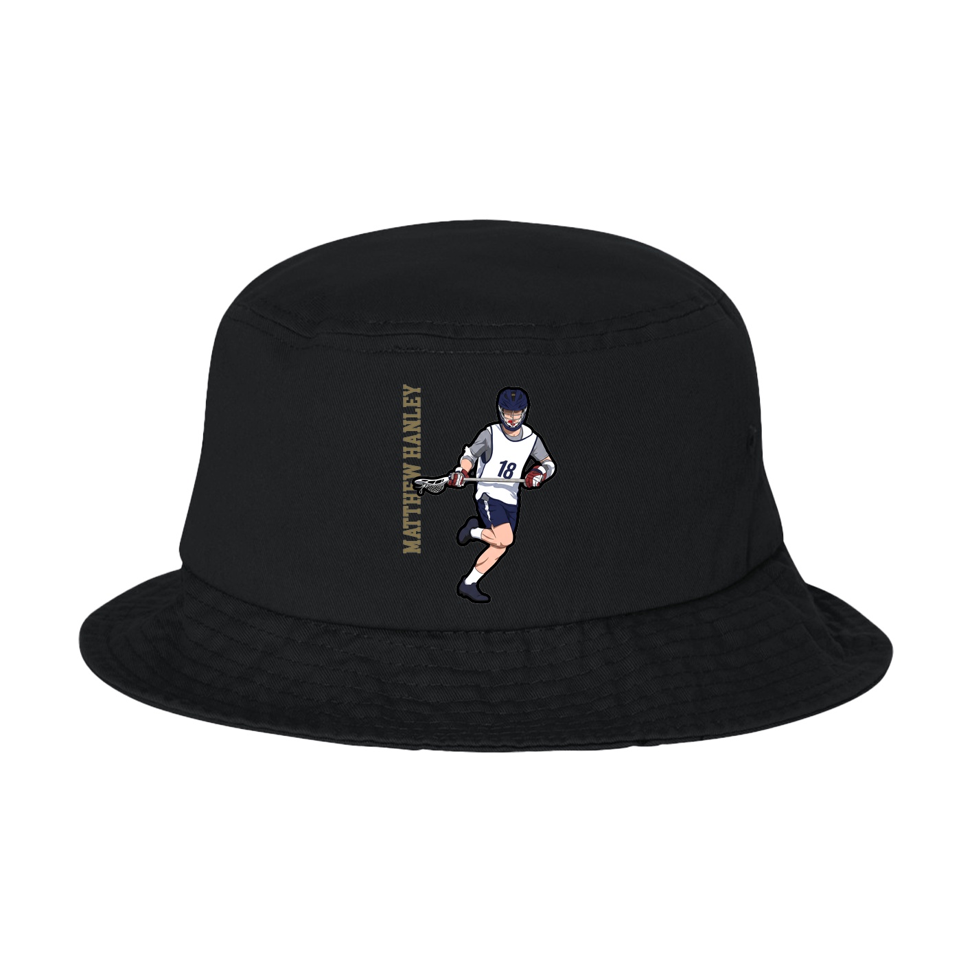 Bucket Cap — Name Vertical in Black