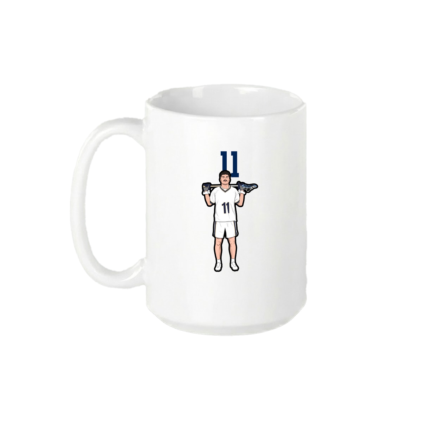 15oz Coffee Mug — Number Top in White