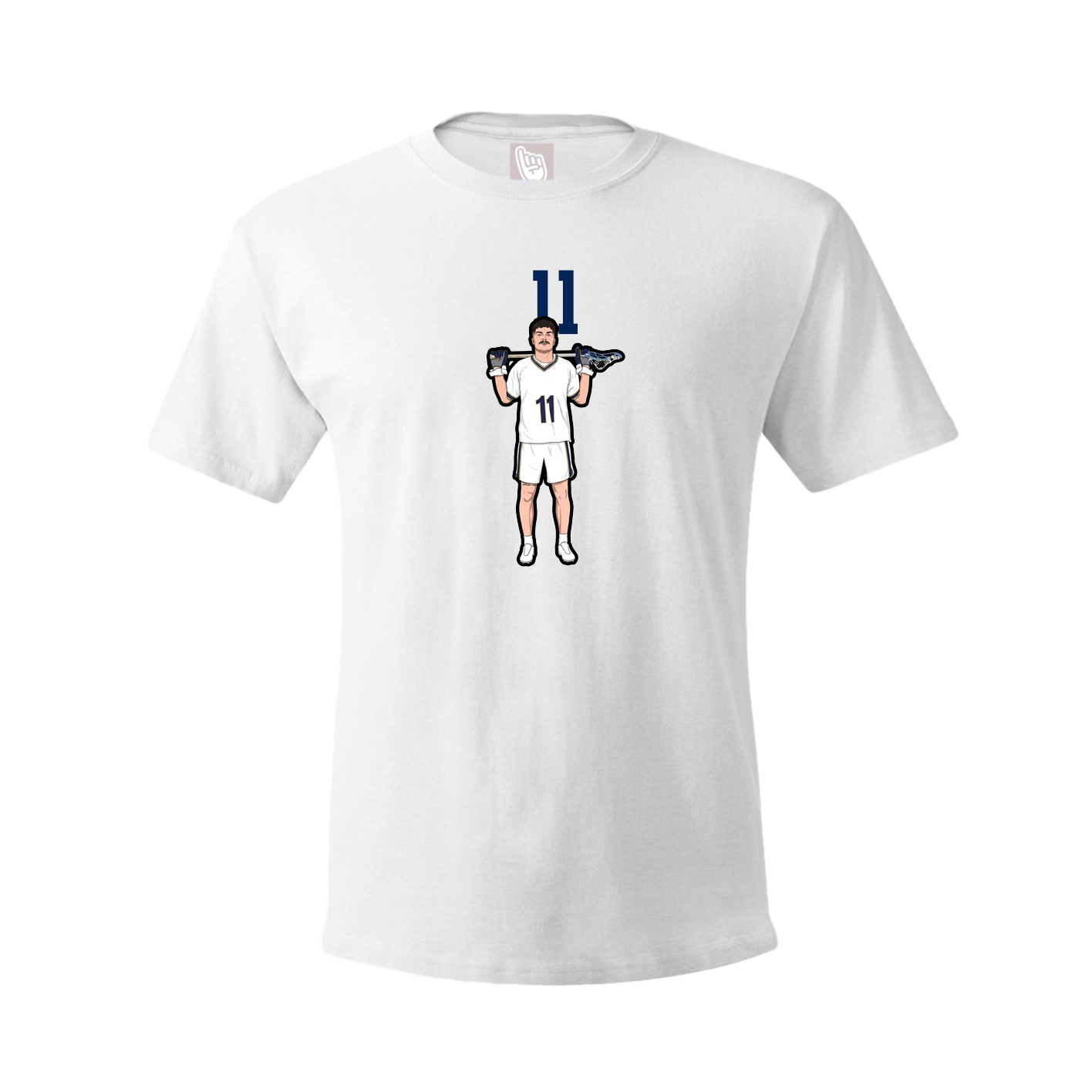 Youth Tee — Number Top in White
