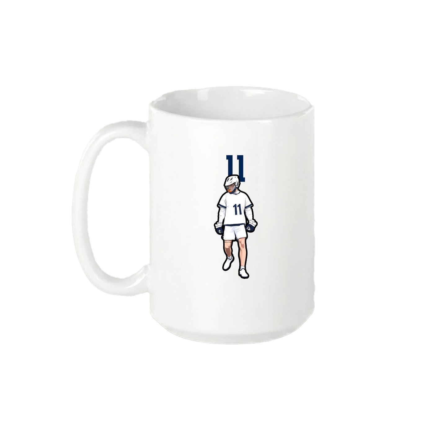 15oz Coffee Mug — Number Top in White