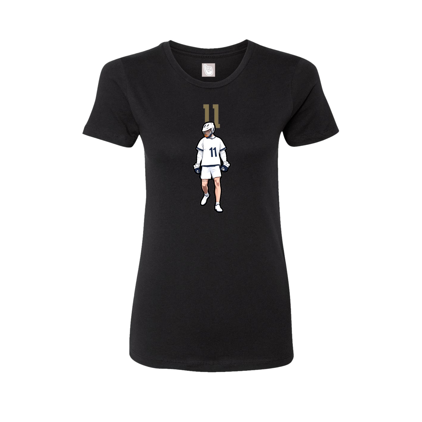 Womens Tee — Number Top in Black