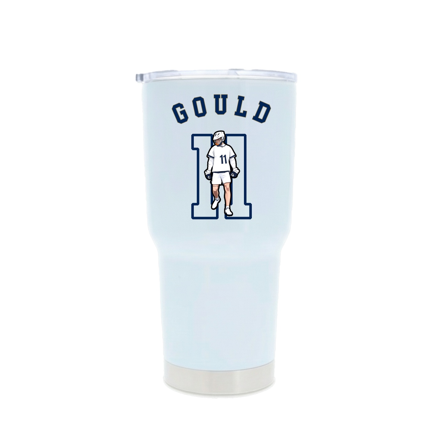 30oz Stainless Steel Tumbler — Shirsey Arch in White