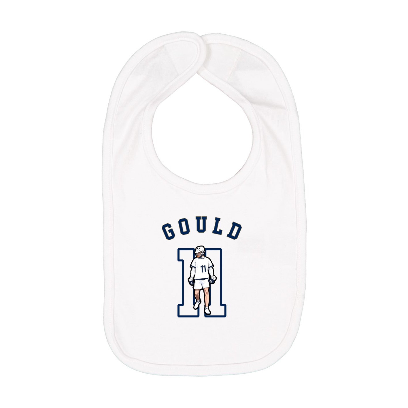 Infant Bib — Shirsey Arch in White