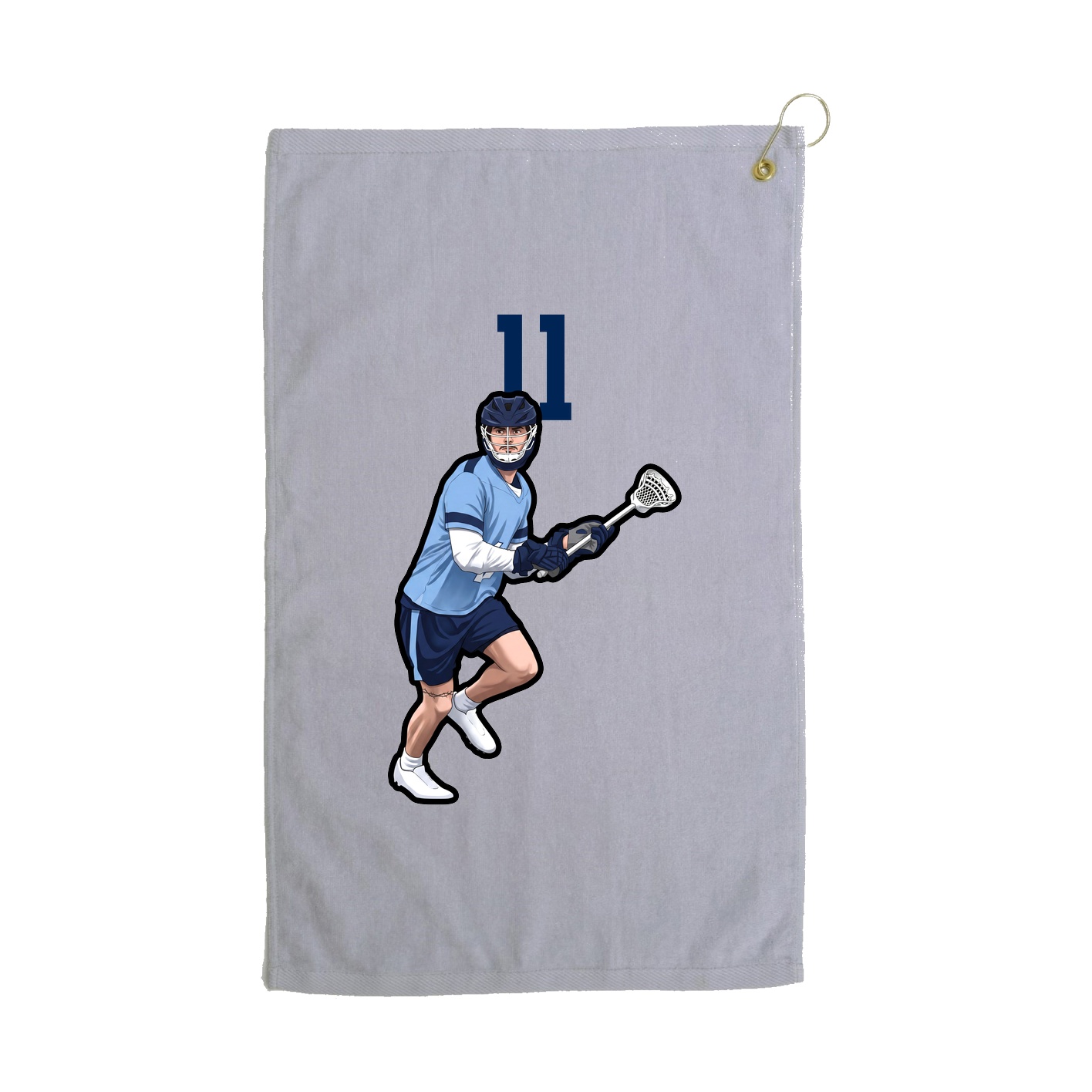 Golf Towel — Number Top in Grey