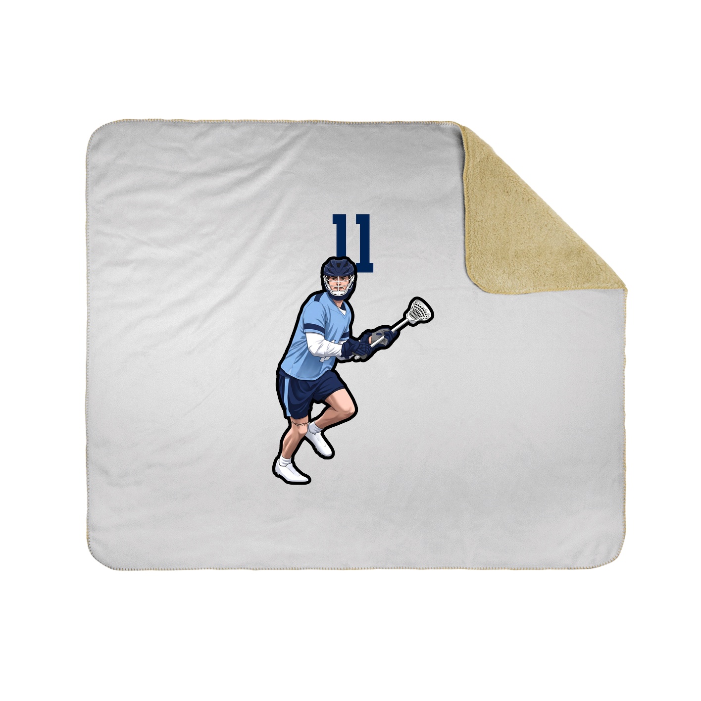 Throw Blanket — Number Top in White