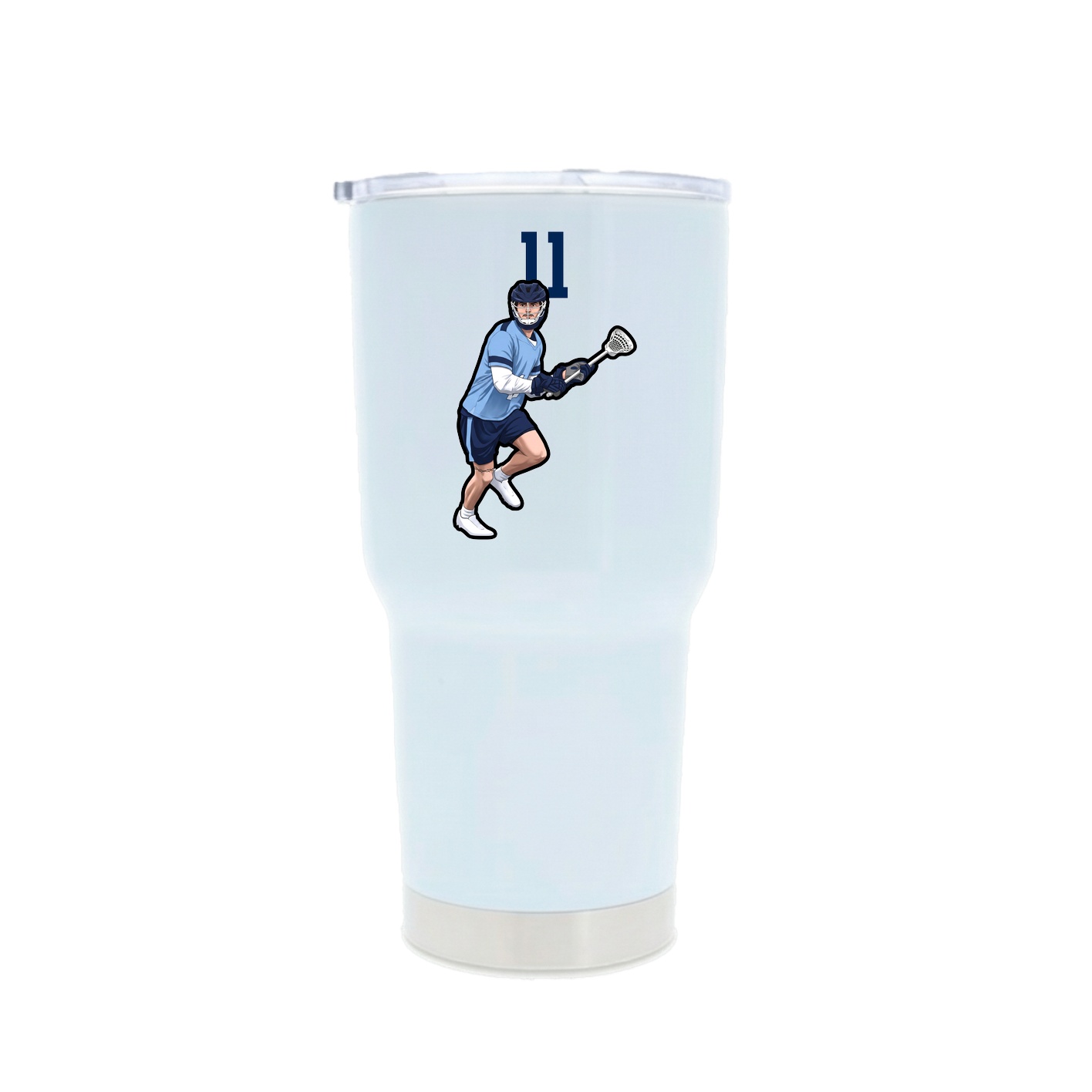 30oz Stainless Steel Tumbler — Number Top in White
