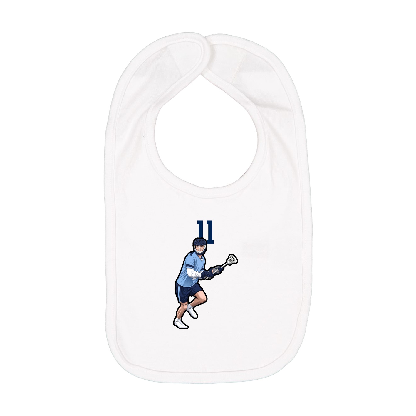 Infant Bib — Number Top in White