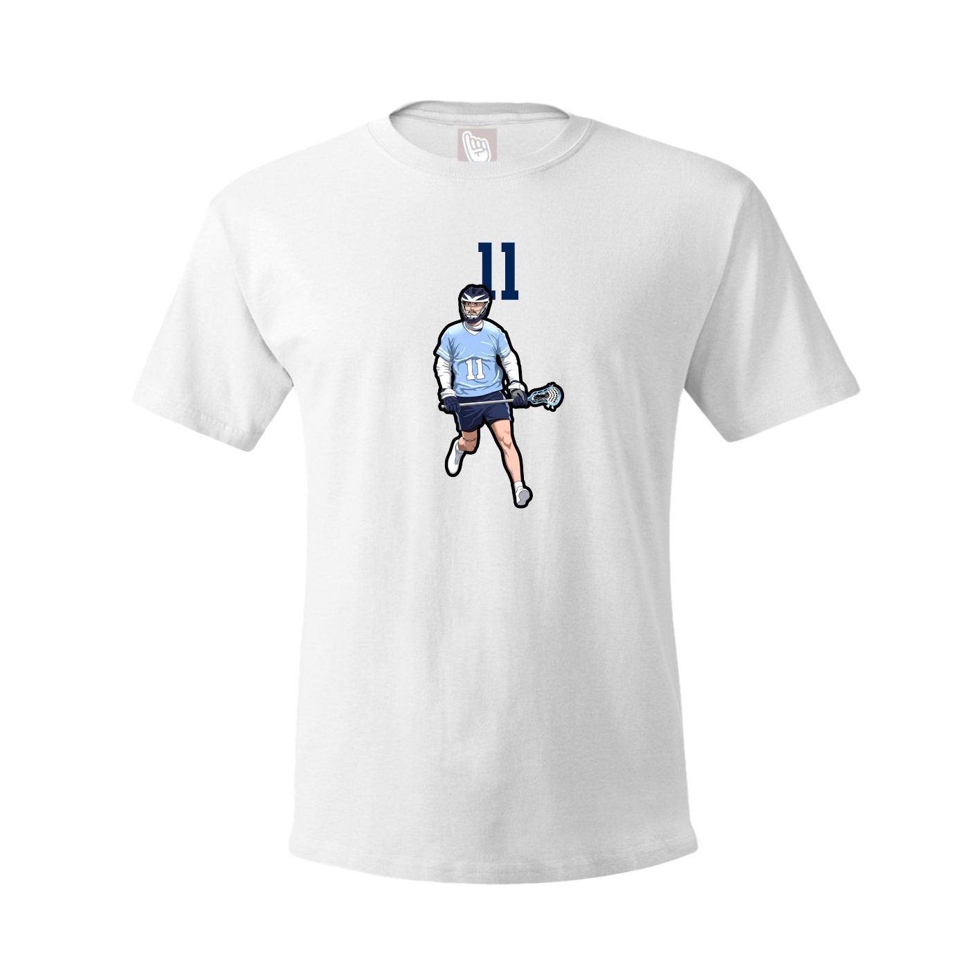 Youth Tee — Number Top in White