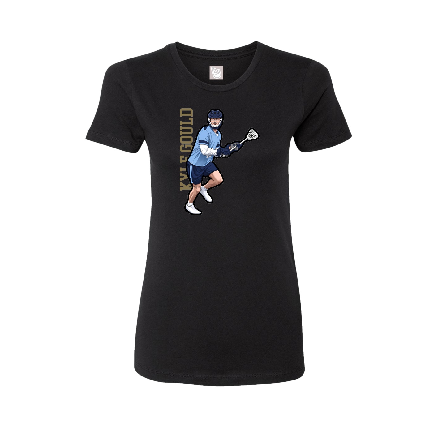 Womens Tee — Name Vertical in Black