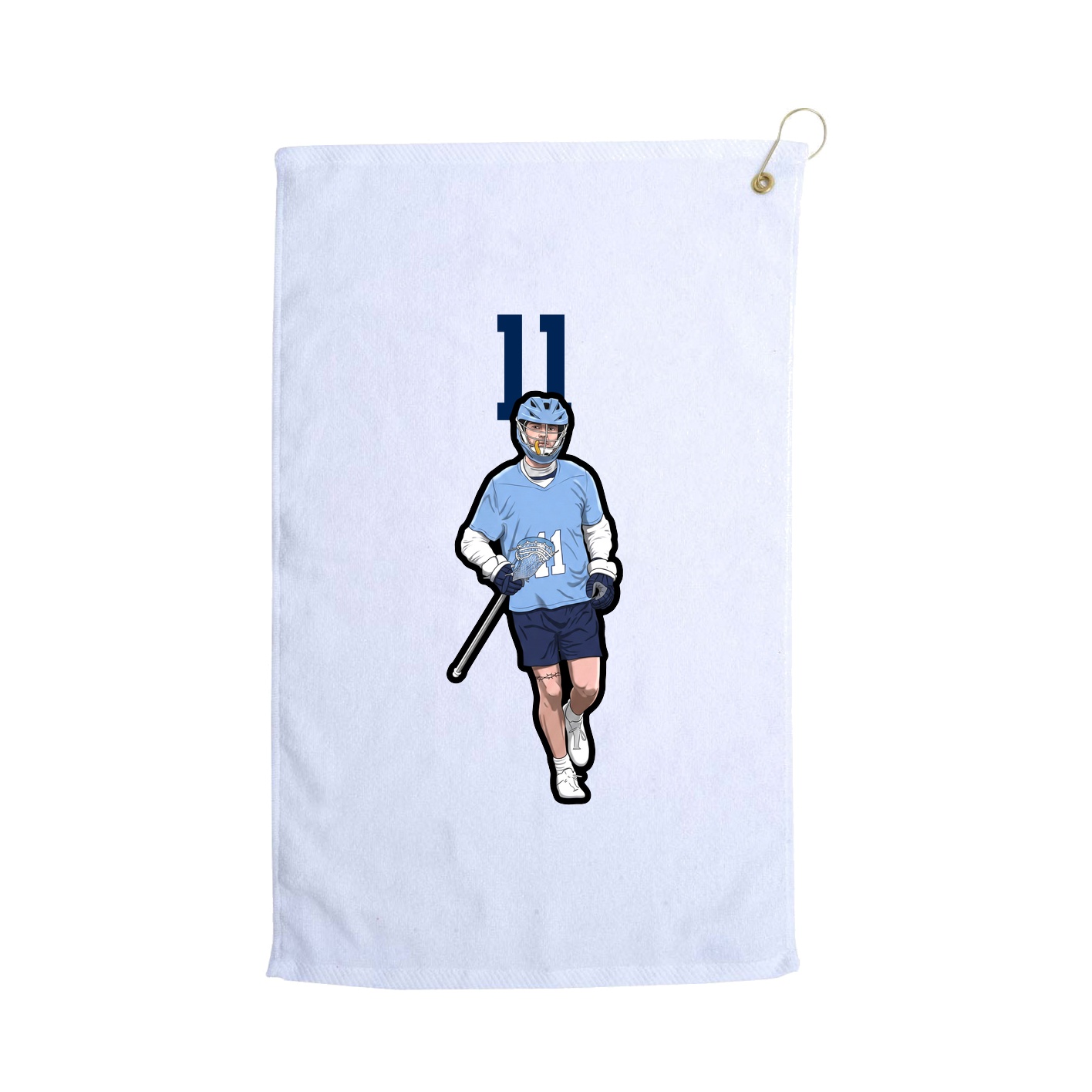 Golf Towel — Number Top in White