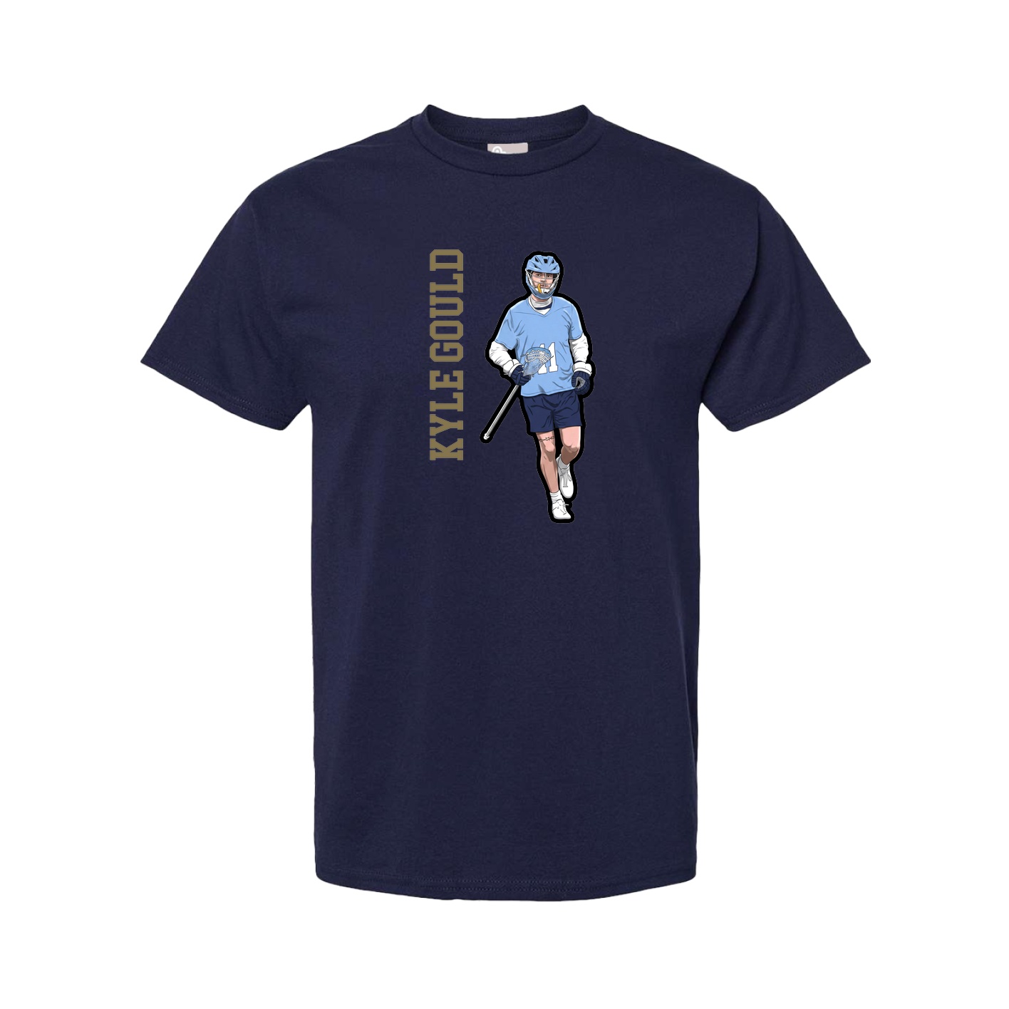Youth Tee — Name Vertical in Navy