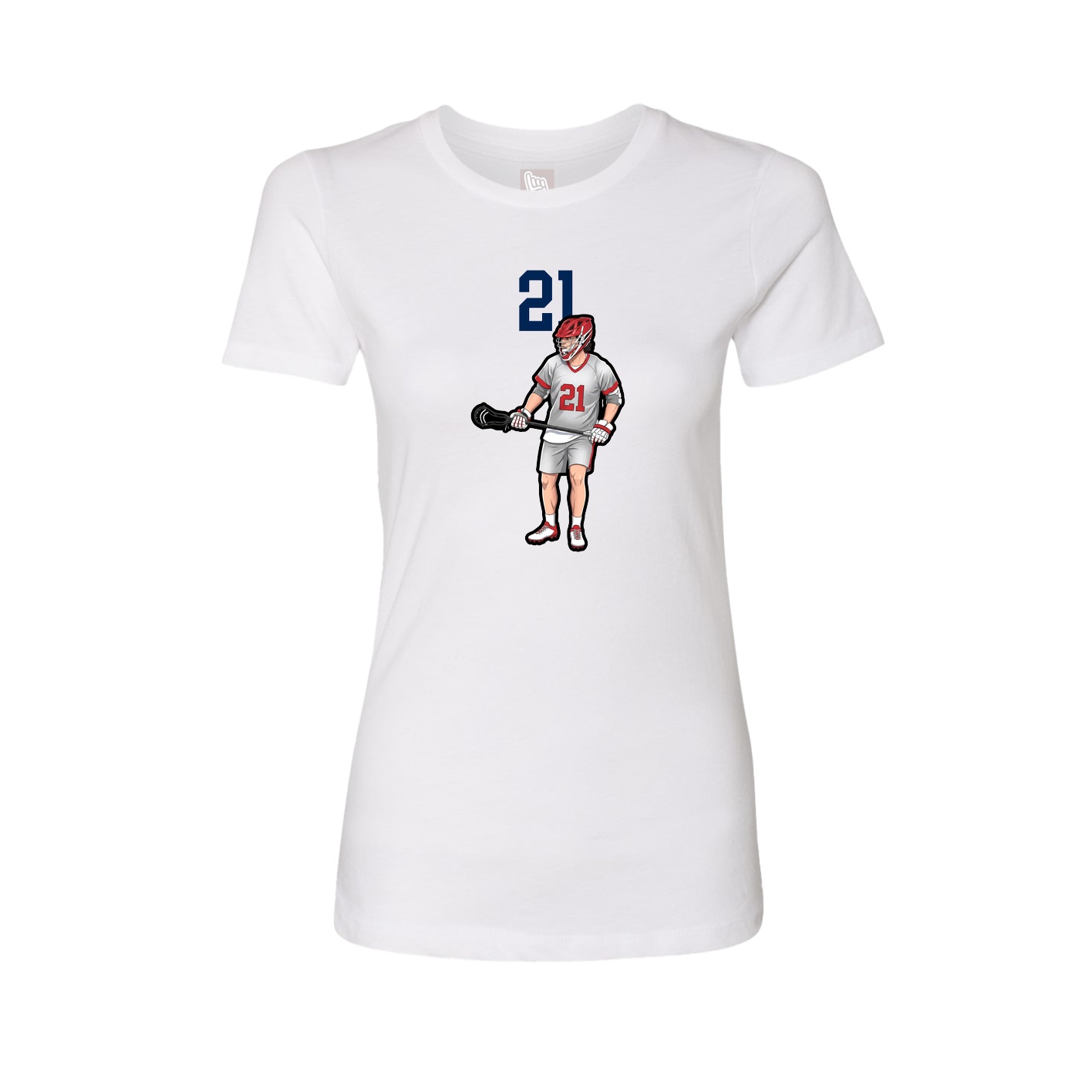 Fitted Women's Tee — Number Top in White