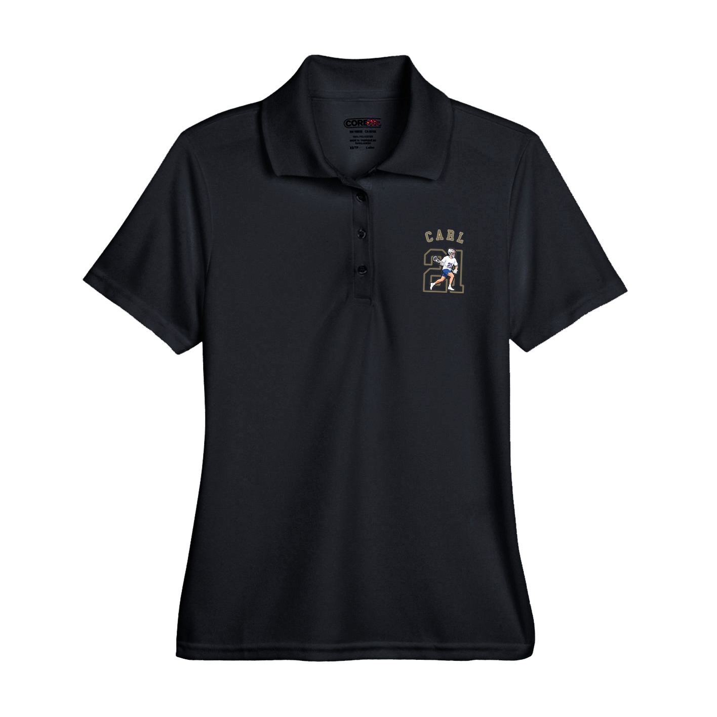 Womens Performance Polo — Shirsey Arch in Black