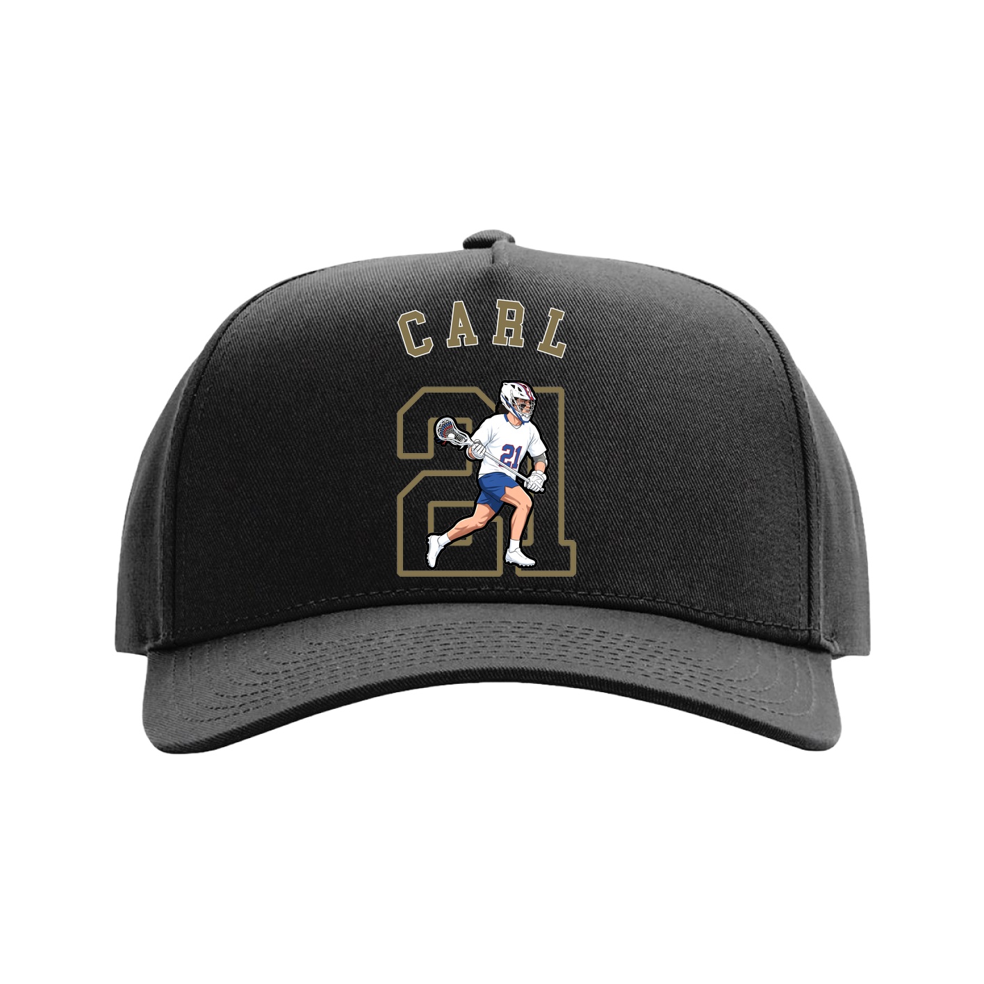Full Fabric Five-Panel Champ Cap — Shirsey Arch in Black