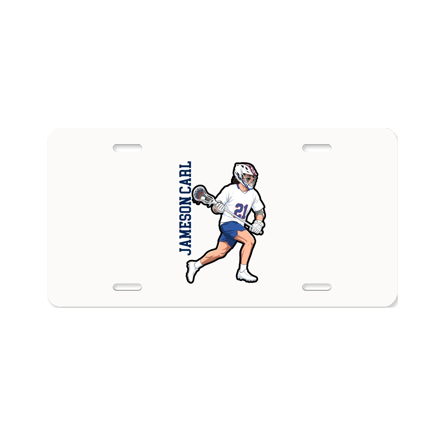 License Plate — Name Vertical in Classic