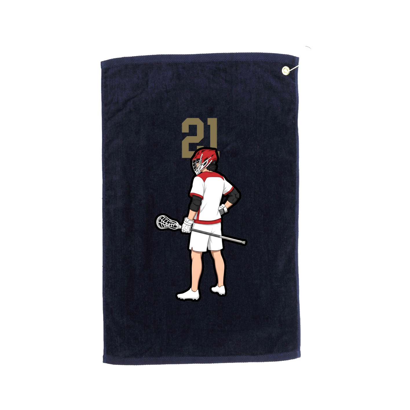 Golf Towel — Number Top in Navy